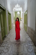 Rumina Sash Maxi Dress - Tangerine